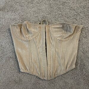 Elegant Beige Corset Top Urban Outfitters